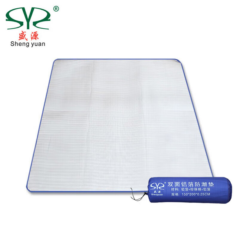 盛源（shengyuan)户外防潮垫帐篷垫露营野餐垫沙滩垫双面铝膜防水防潮地垫 200*150*0.25cm