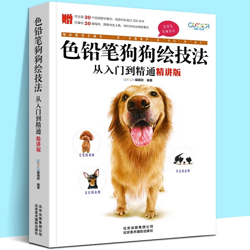 色铅笔绘画技法 色铅笔狗狗绘技法从入门到精通精讲版