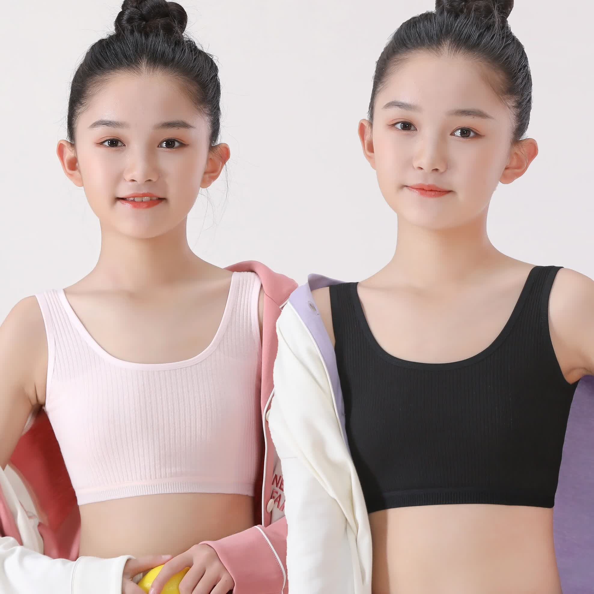 迪士尼纯棉女童小背心少女发育期中大童女孩初中小学生内衣9-10-12-15