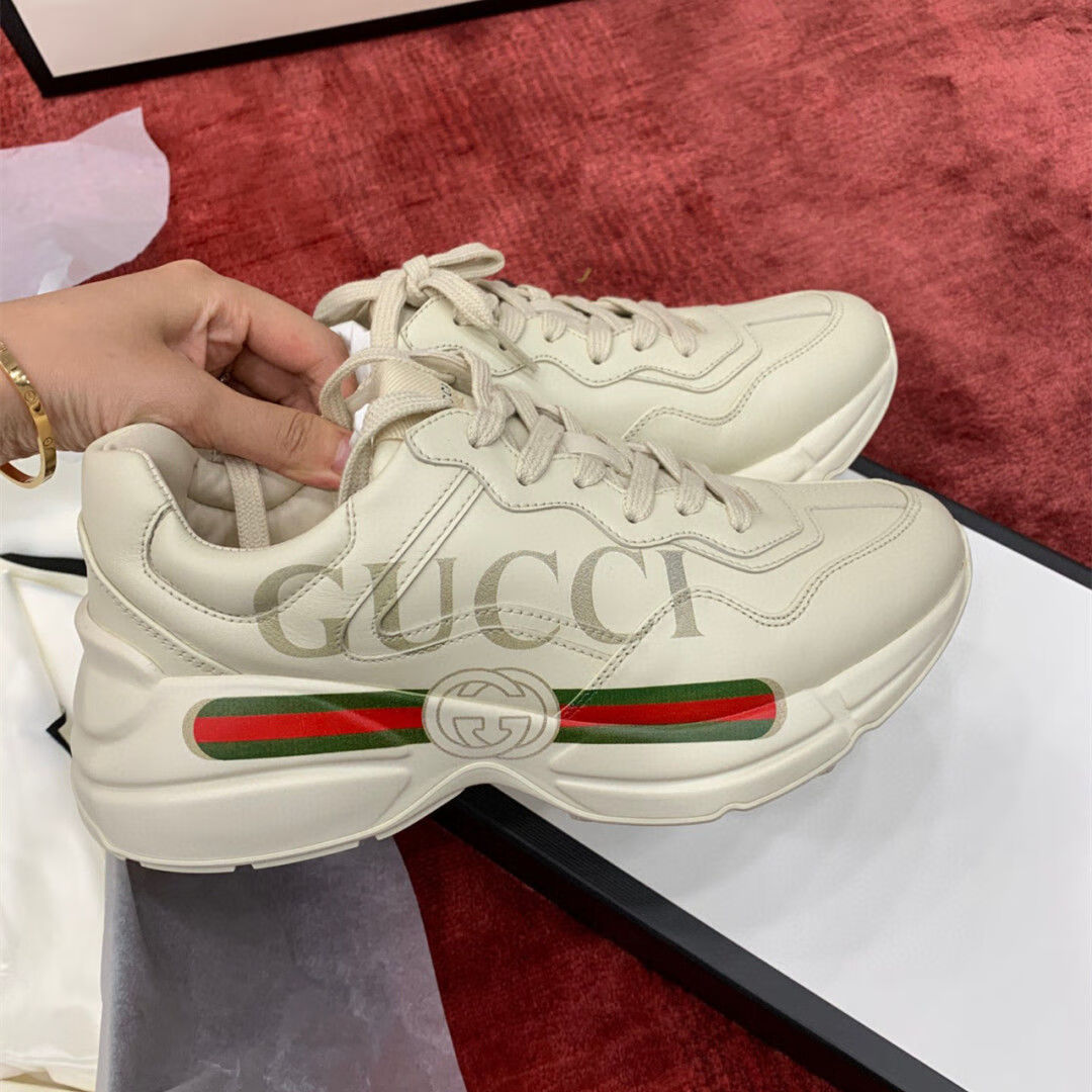 古驰gucci联名 g家酷奇老爹鞋女字母米老鼠百搭厚底增男女平底休闲