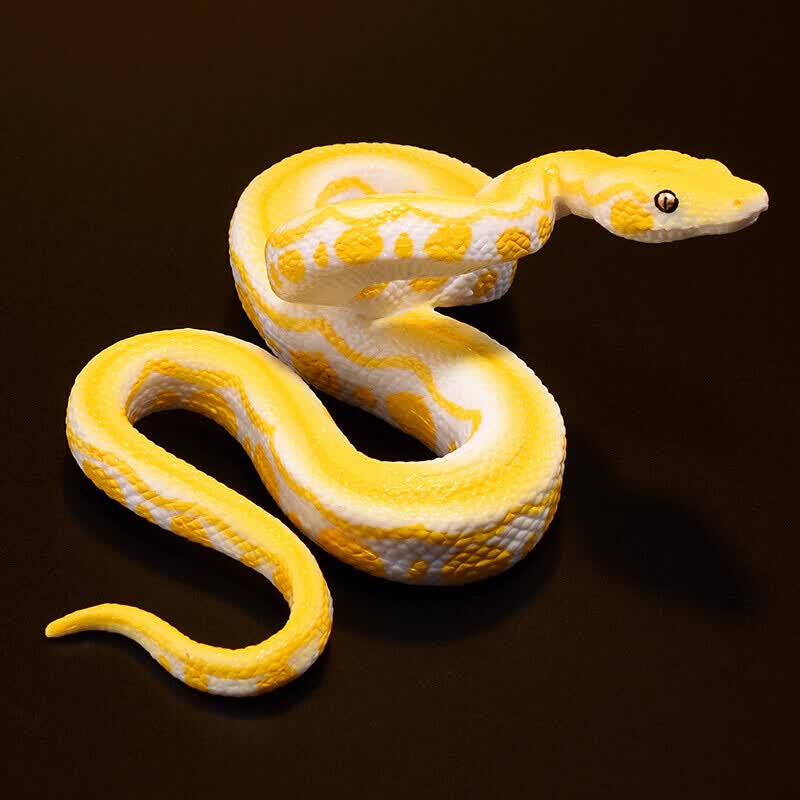 黄金蟒儿童动物园玩具摆件仿真蛇模型爬行两栖动物蟒蛇黄金蟒眼镜蛇