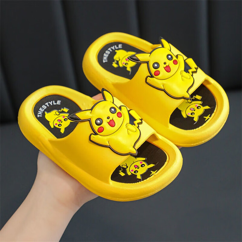 9岁儿童可爱拖鞋女生款儿童拖鞋男童皮卡丘室内居家鞋夏季一字拖软底