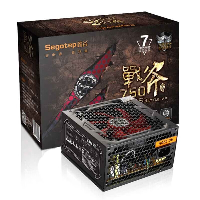 鑫谷（segotep） 鑫谷核动力额定300W/400W/500W/650W电源台式主机箱静音电源 战斧500 PLUS背线版 (额定400W）