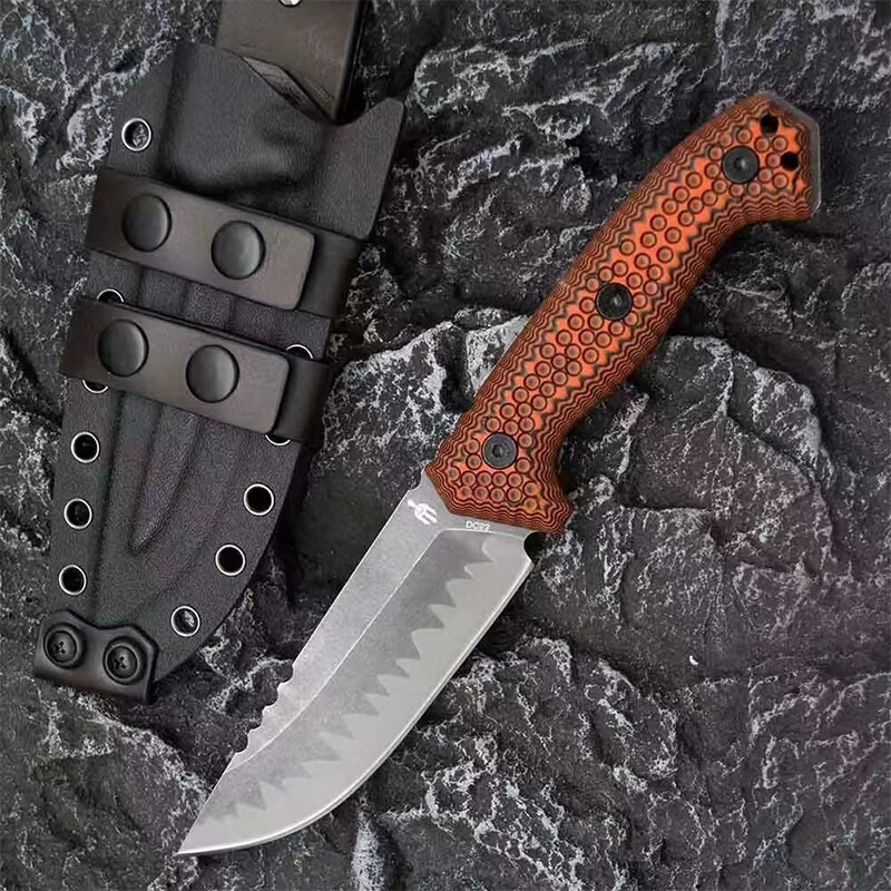 米勒兄弟m27手工小刀dc53钢刀野营刀具户外用刀双色g10手柄霸气