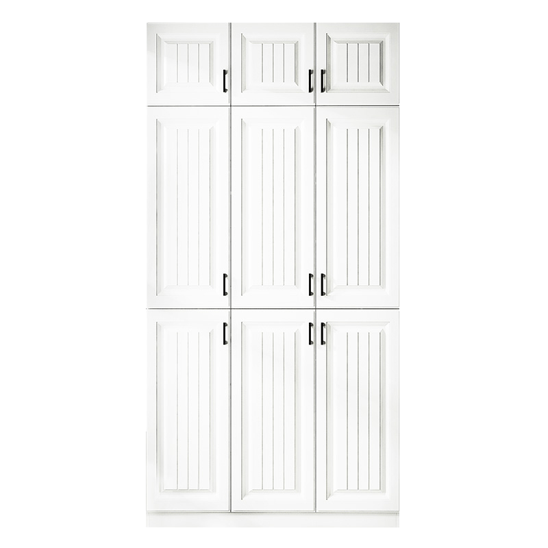 叶氏木语 阳台柜储物柜大容量简易收纳柜防晒防水落地飘窗柜可定制置物柜鞋柜杂物柜子 【升级生态板】长60*深42*高200cm四门六层 包入户包安装