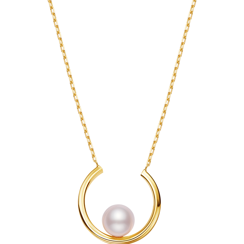 CIRCLE珠寶許愿池系列Aakoya海水珍珠項(xiàng)鏈正品單顆吊墜18K金 珍珠項(xiàng)鏈