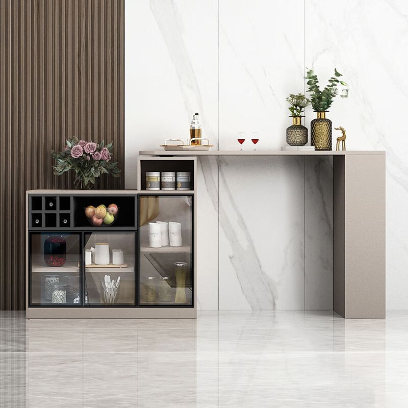 森墨匠吧台桌隔断柜家用客厅餐边柜一体靠墙多功能酒柜岛台现代沙发背