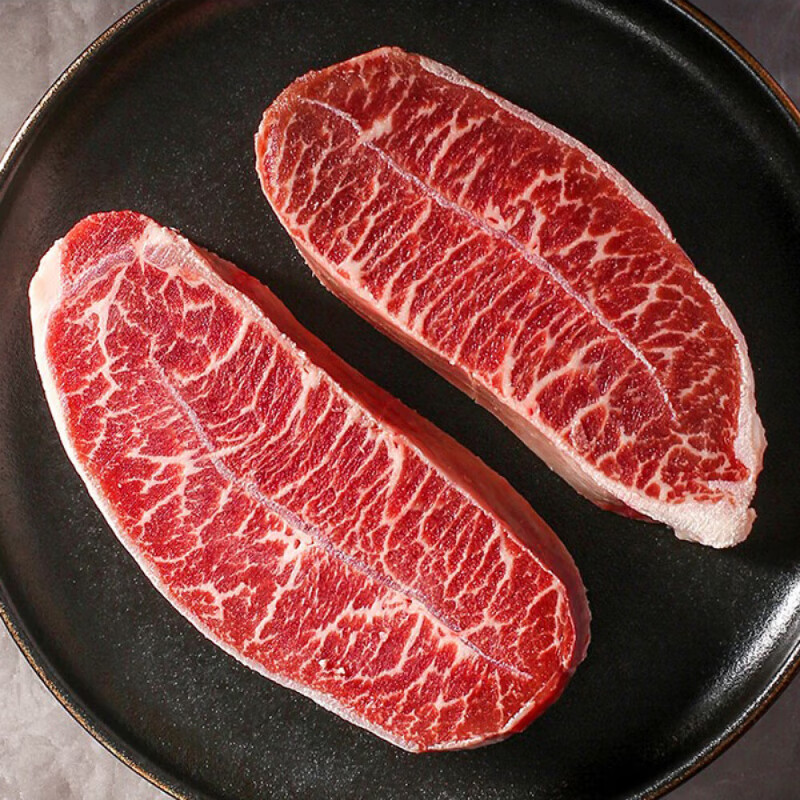 味驿使澳洲进口m5板腱牛排 谷饲和牛原切雪花俗称牡蛎肉健身牛扒 m5板