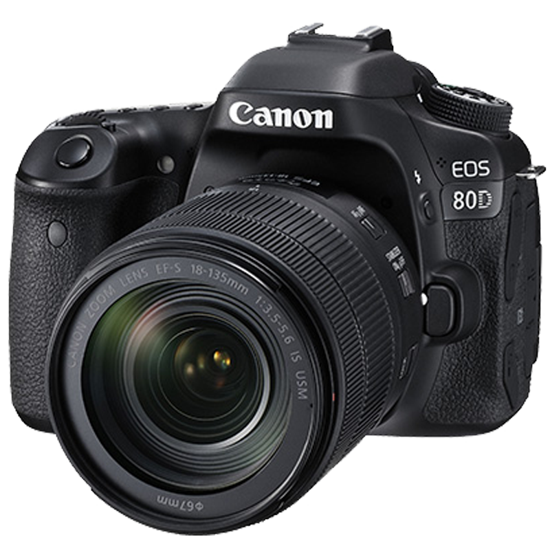 佳能（Canon） 佳能80D套机单机eos80d单反照相机 +18-135 USM中长焦镜头 标准套餐（32G卡+电池+相机包）