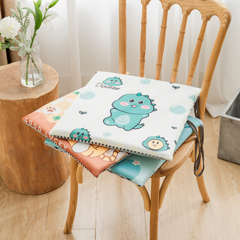 集物一册夏季透气坐垫久坐夏天冰丝凉爽透气椅子垫座椅垫学生凳子垫 小男孩 40*40*3cm