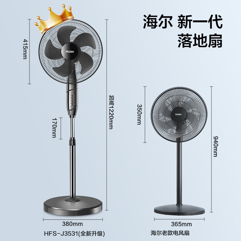 海尔HFS-J3531电风扇安静省电，物有所值的实用之选