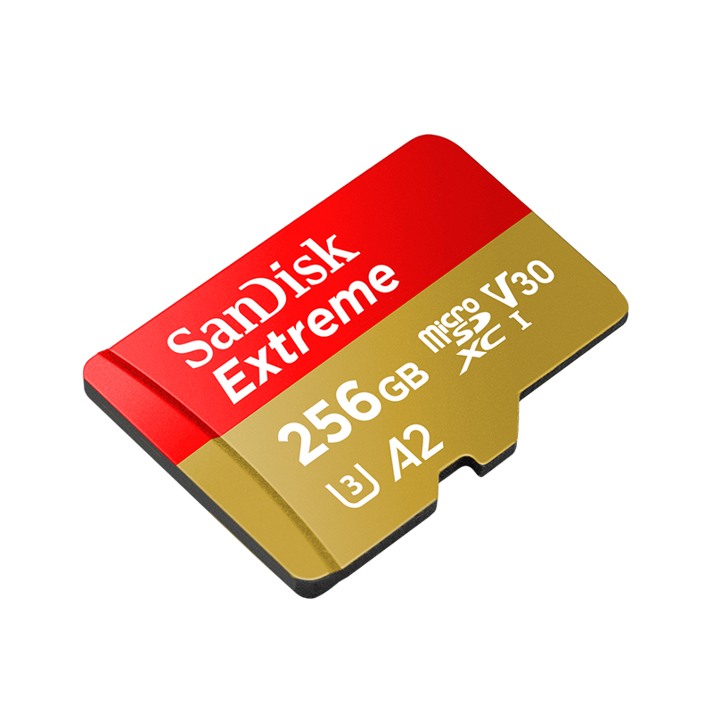 闪迪存储卡行车记录仪内存卡TF卡MicroSD卡无人机运动相机卡  至尊极速 256G 160M/S  A2U3V30 套装