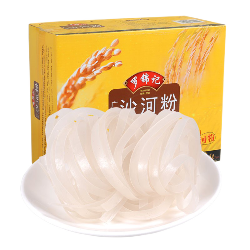 羅錦記河粉整箱廣東河粉干散裝干河粉方便速食干面皮河粉 河粉 2.5斤【配一包炒粉料】