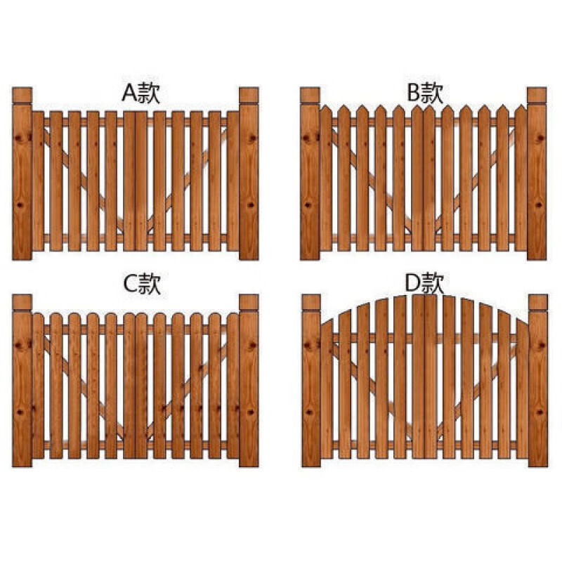 【官方旗舰】防腐木栅栏门庭院拱门爬藤架院子门口围栏户外篱笆别墅