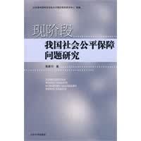 现阶段我国社会公平保障问题研究【正版图书】
