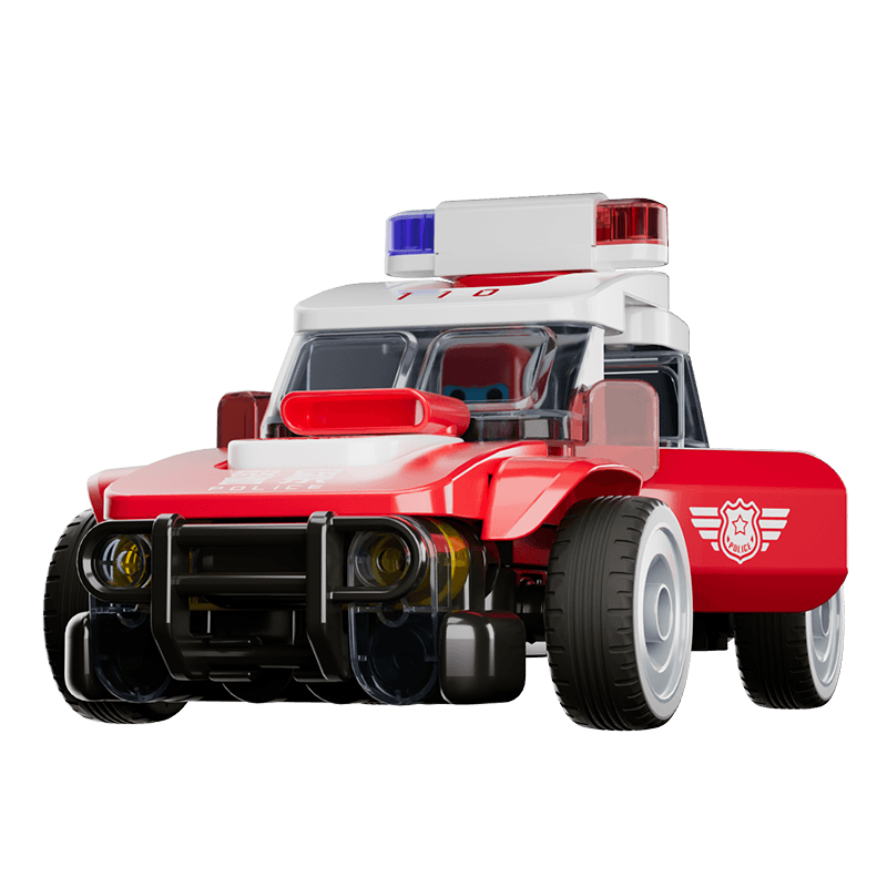 布鲁可 大颗粒积木百变布鲁克小队1-6岁儿童玩具拼装车男女孩礼物拼插