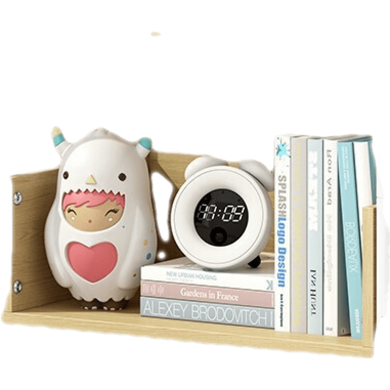 索尔诺宝宝书架置物架落地绘本架客厅办公室靠墙收纳架卧室简易小型书架 书架sj7002白色+时代橡木