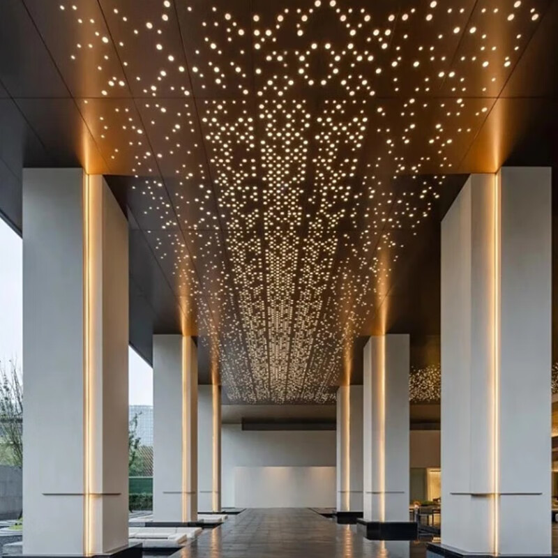 铝单板天花穿孔铝板幕墙造型门头雕花镂空透光铝板冲孔铝板可定制