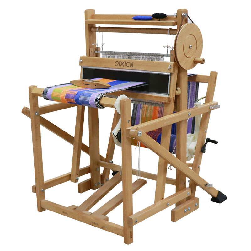 山头林村缂丝织机 QX40小型落地织布机 量身设计 两综2蹑 专注平纹编织