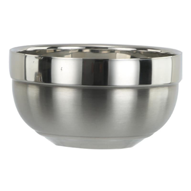 优凡优品 双层304不锈钢隔热碗家用饭碗员泡面大碗幼儿园碗食堂碗20cm