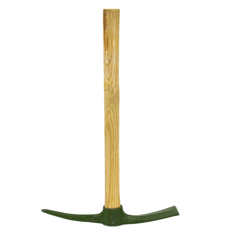 柳成 木柄镐 木柄铁镐 消防救援破拆工具铁镐 57cm军绿色小镐