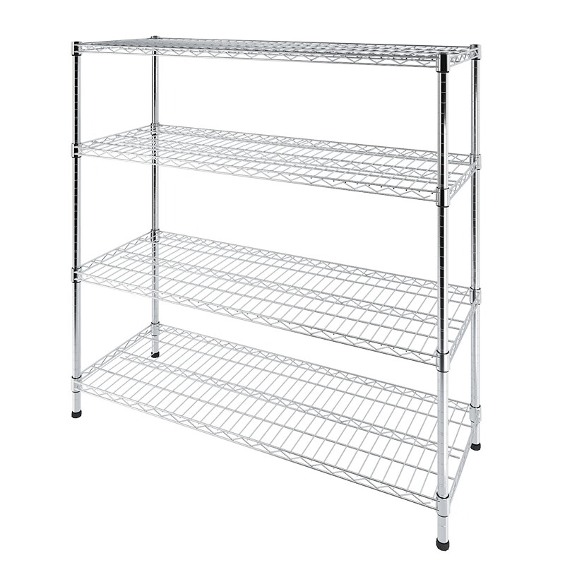 川井(welland)厨房层架置物架落地家用货架四层客厅储物架子1200×350