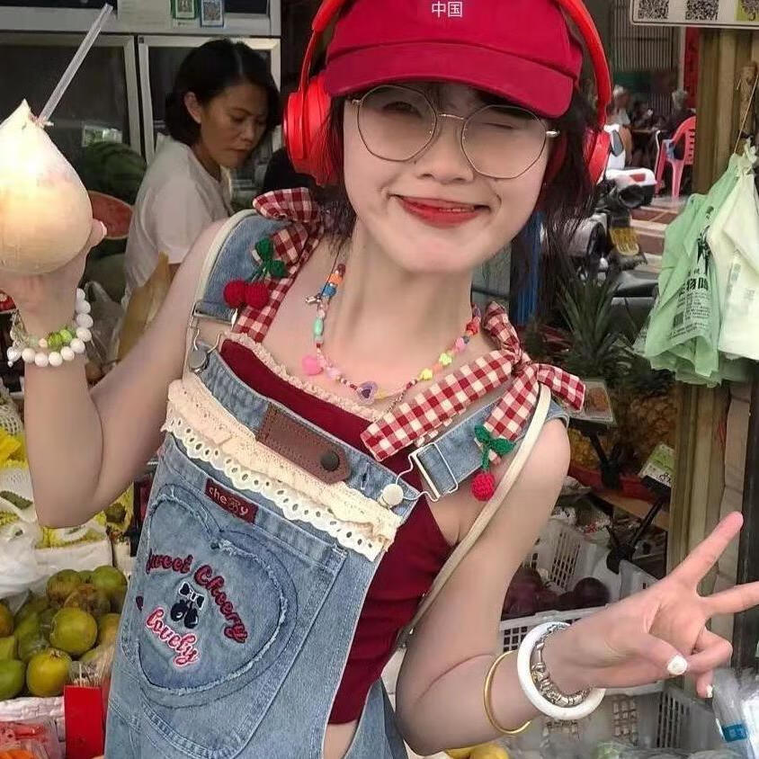 凌菲小姐(miss ling fei)多巴胺穿搭糖果色【学生可爱 乱糟糟】"樱桃