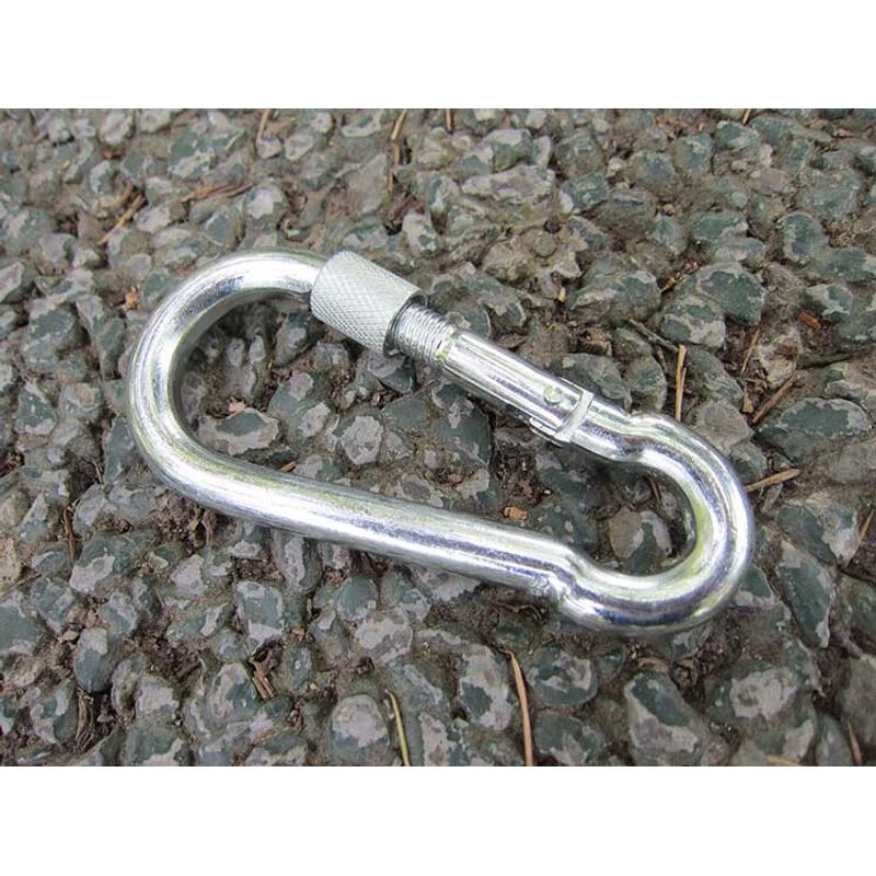 安全锁扣登山扣户外快挂带锁弹扣攀岩绳救援绳锚绳缆绳消防绳锁扣 8cm