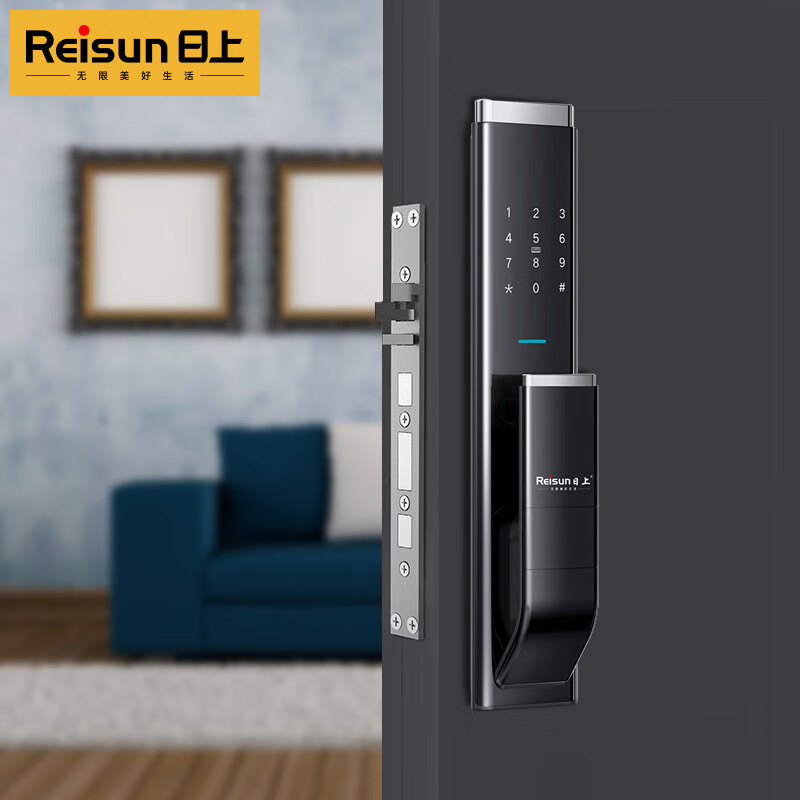 日上全自动指纹锁家用防盗门密码锁智能门锁 r3 智能锁 智能锁