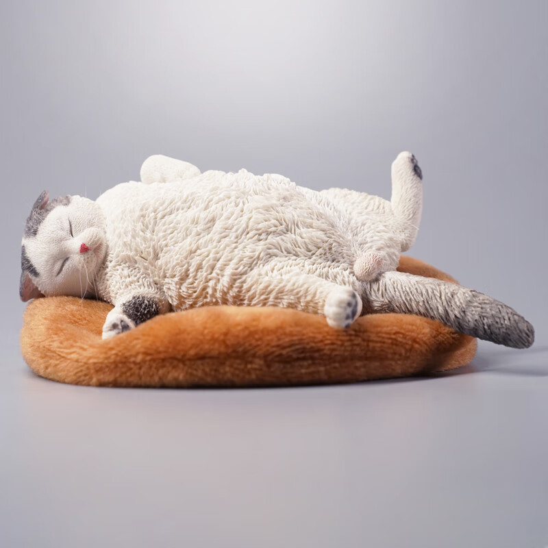 莫属模型（MMOS X）JXK1/6嗜睡猫模型可爱治愈萌宠猫咪手办周边创意潮玩模型动物雕塑 JXK070嗜睡猫D，送垫子长宽高13*6.5*3cm