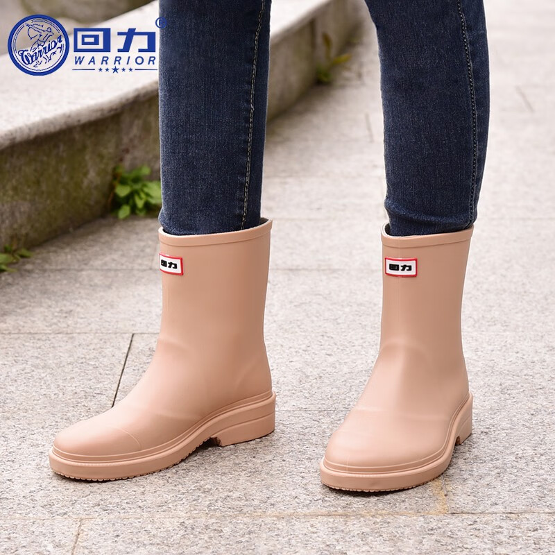 回力雨鞋女款成人水鞋女雨靴时尚款户外胶鞋防水防滑短筒水靴 hxl023