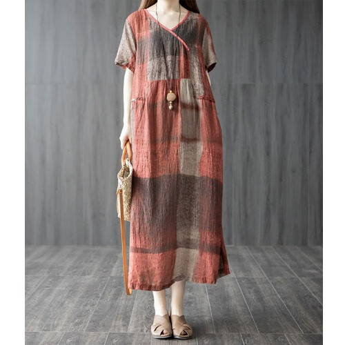 待婉捡漏素订棉麻女装素素日本高端出口尾单一线品牌剪标女装亚麻棉麻