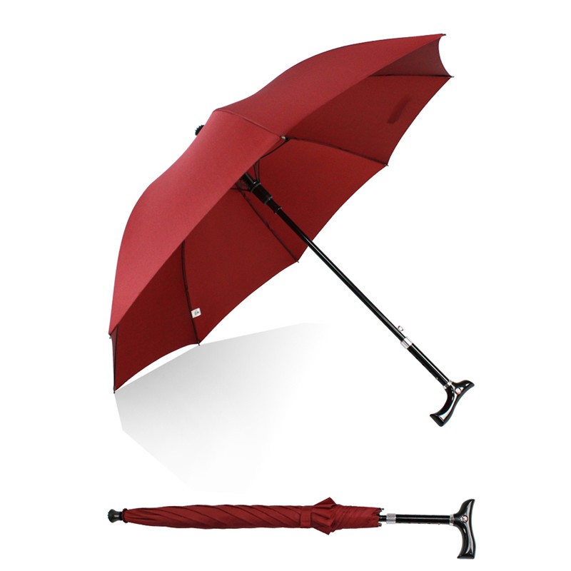 晴爽可调节老人拐杖雨伞防滑伸缩助力户外礼品多功能加固防身结实登山