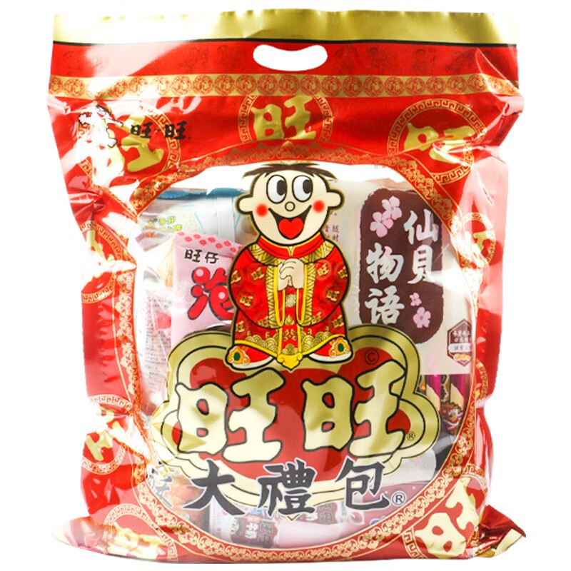 大礼包650g旺仔仙贝办公室休闲膨化零食小吃组合超大送礼 旺旺大礼包