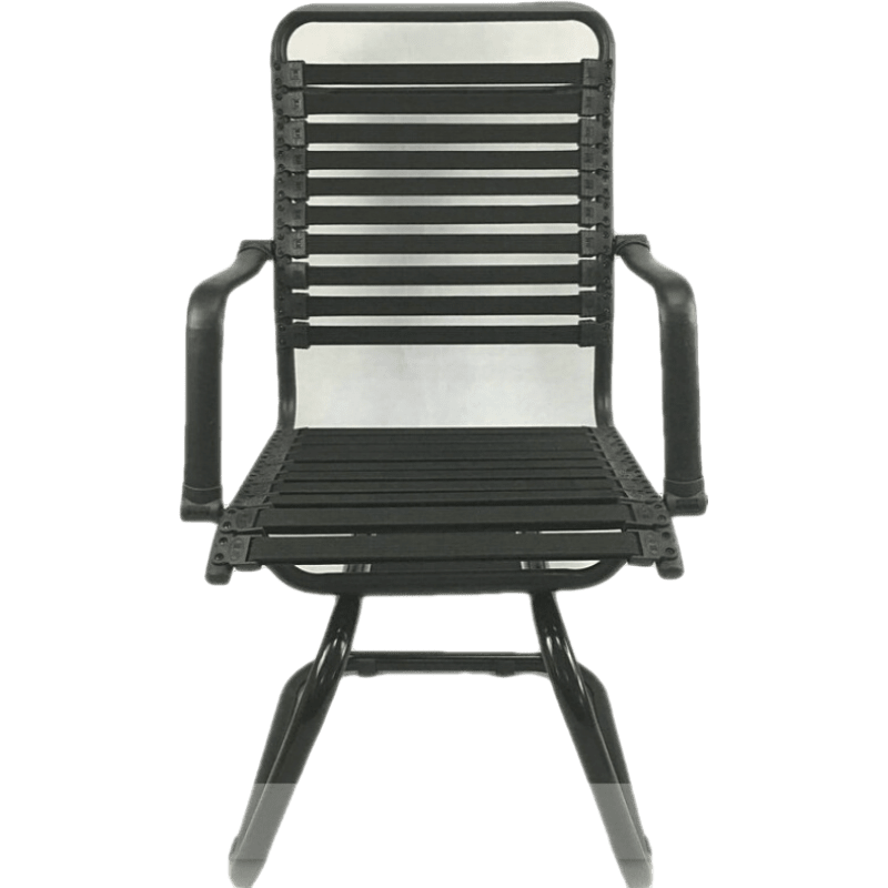 煕沐瞳  健康椅办公室电脑麻将书房老板学生文员工字架橡皮筋弹力透气椅 黑色 钢制脚 固定扶手