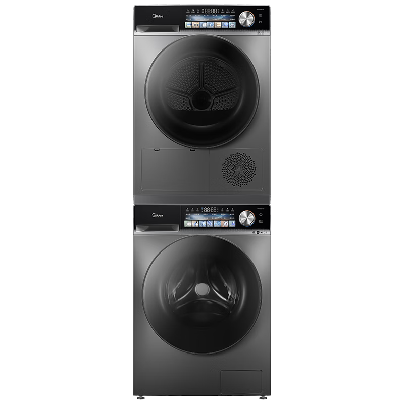 美的（Midea）洗衣机全自动洗烘套装 10公斤变频滚筒洗衣机+10公斤热泵烘干机智能家电以旧换新 MG100V5S+MH100V5S