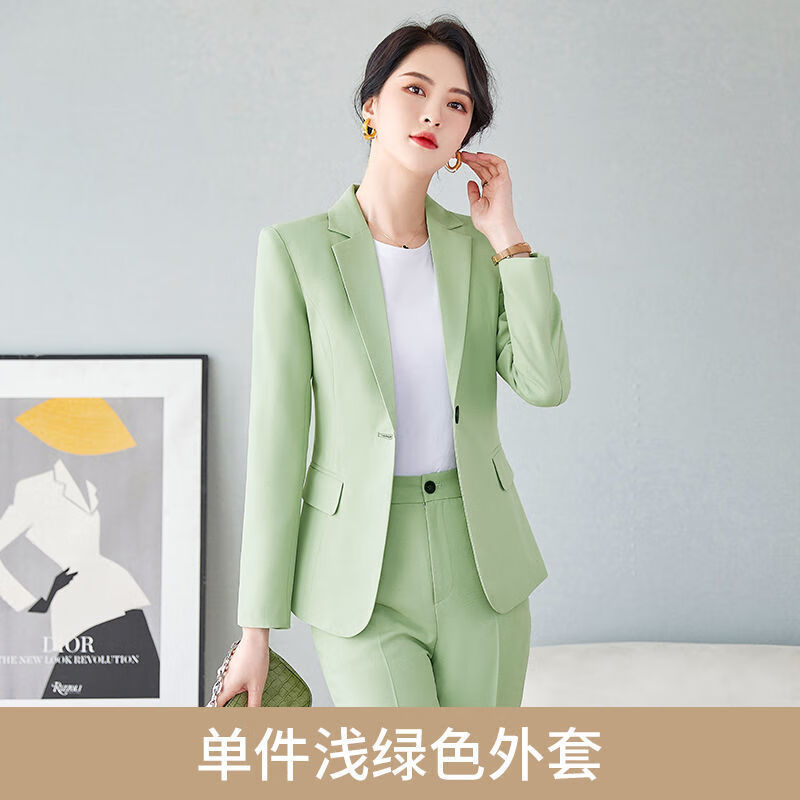 2022新款女装春夏黑色西服套装女小个子修身小西装外套女休闲薄款西服
