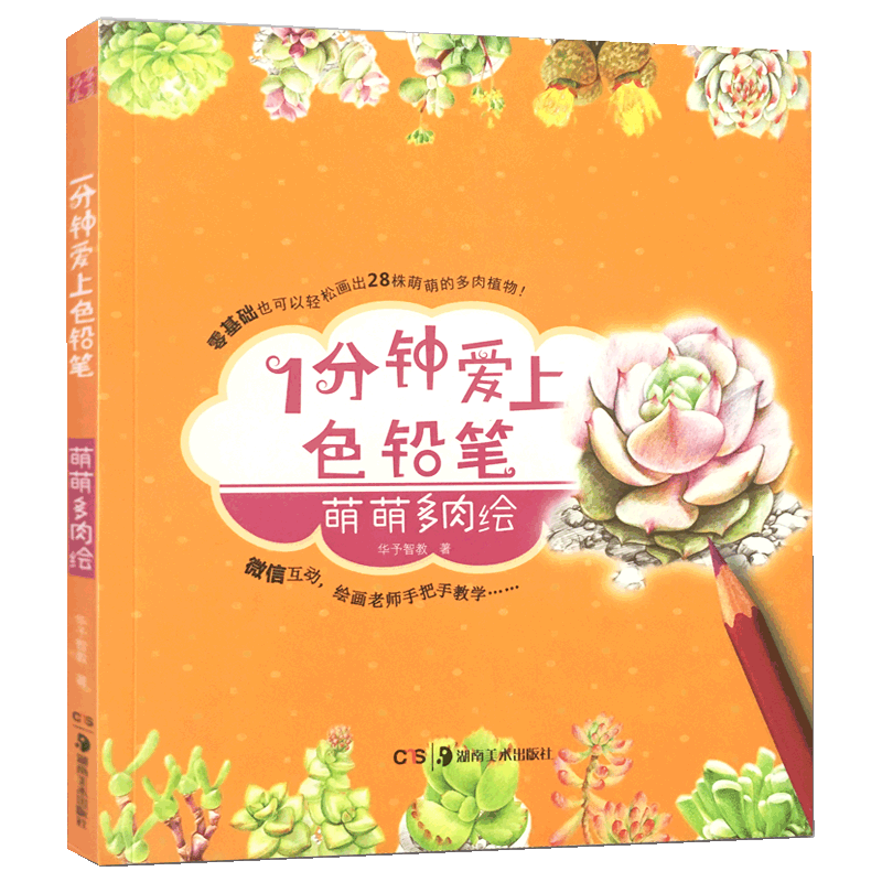 绘一分钟学画零基础也可以轻松画出28株萌萌的多肉植物 微信互动 绘画