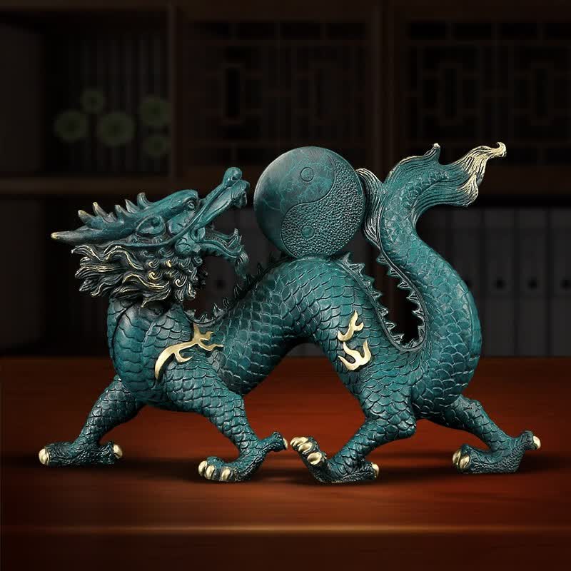 铜四神兽摆件青龙白虎朱雀玄武办公室桌面装饰品乔迁开业礼品 四神兽