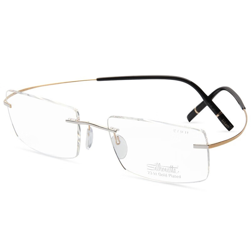 诗乐（Silhouette）光学眼镜架眼镜框男女款金色镜框 5539 8081 54MM+佳锐镜片1.67