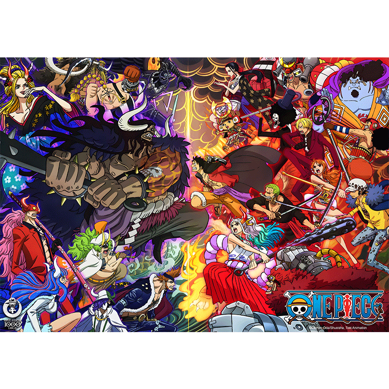 成人木质拼图儿童智力玩具趣味减压卡通动漫海贼王人物动画合集全家福