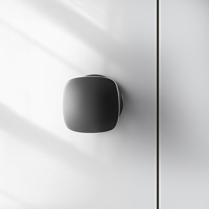 名门静音门锁隐形门锁室内卧室单边锁背景墙隐藏暗锁单面暗装黑色锁具 哑黑 带钥匙