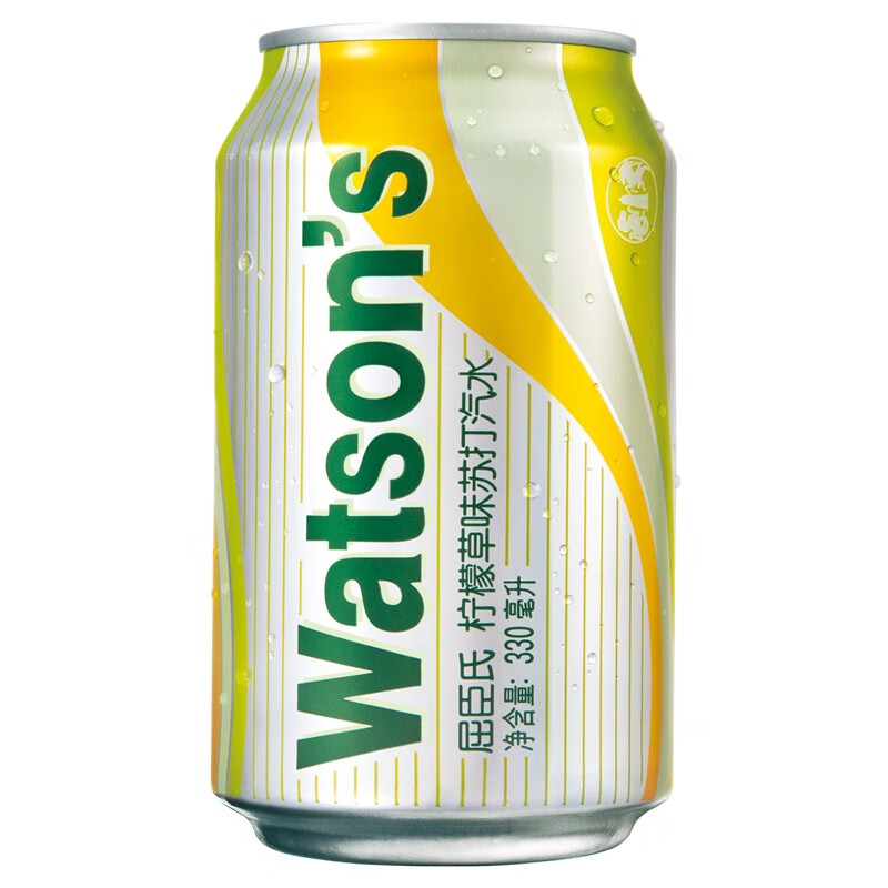 屈臣氏watsons苏打汽水0脂肪柠檬草味碳酸饮料逛街居家运动之选特调