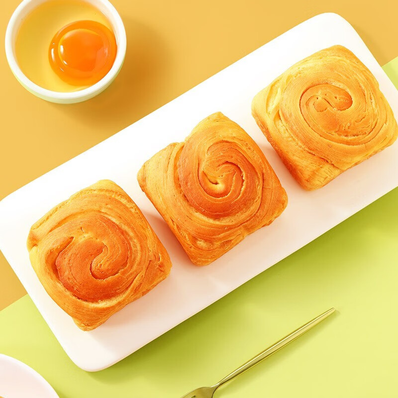 味滋源网红休闲零食早餐代餐糕点小面包蛋糕饼干 饱腹充饥小零食甜点 手撕酵母面包 500g 2件