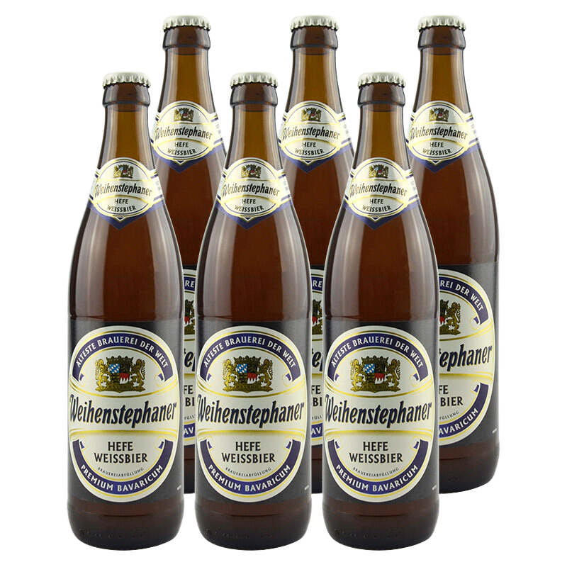 wei henstephaner德国原装进口维森白啤酒weihenstephaner啤酒 500mL*6瓶