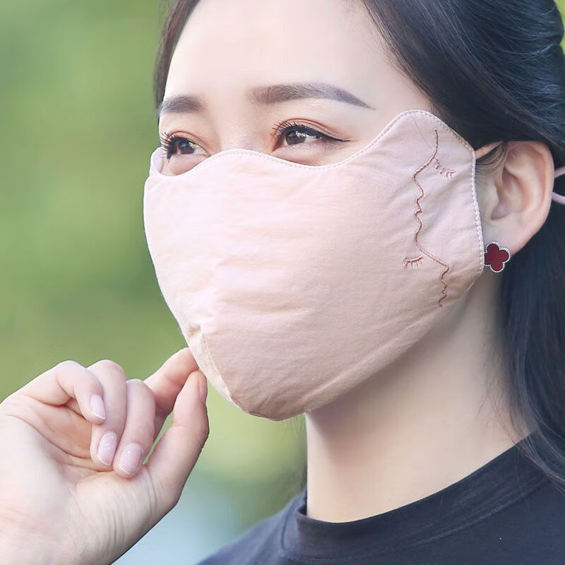 outrapay冬天带的厚口罩秋冬季保暖口罩女加大加厚纯棉全棉布防寒透气
