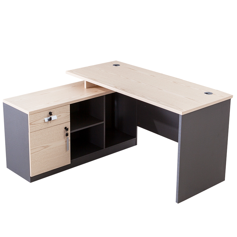 罗氏兄弟 老板桌办公桌椅组合办公家具老板桌办公桌椅组合现代简约钢木结合大班台主管桌经理桌总裁桌1.2米