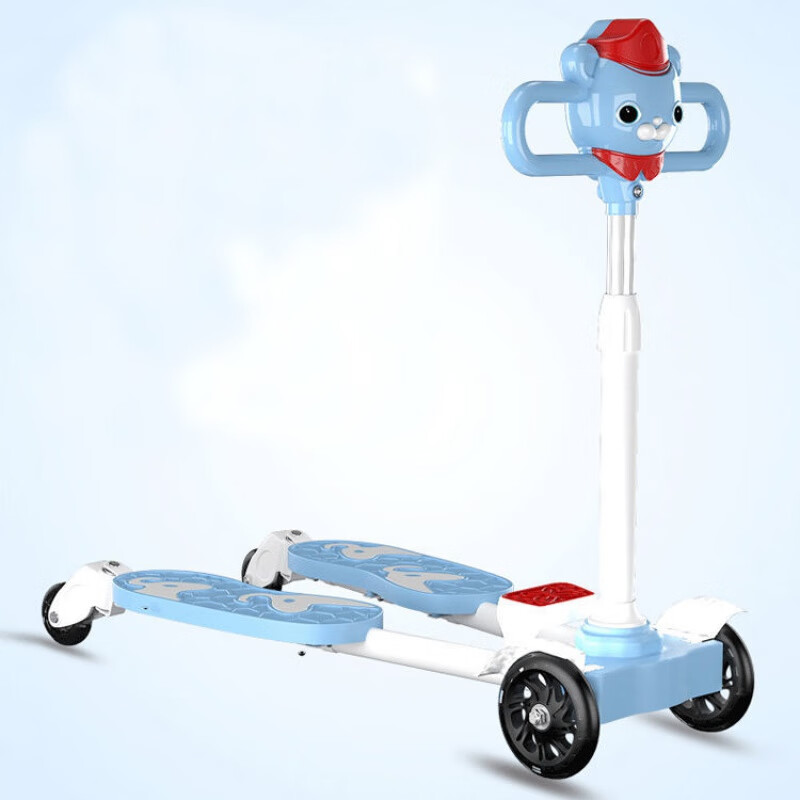 【儿童滑板车】儿童滑板车3-13岁男女宝双踏板蛙式折叠剪刀四轮滑行车