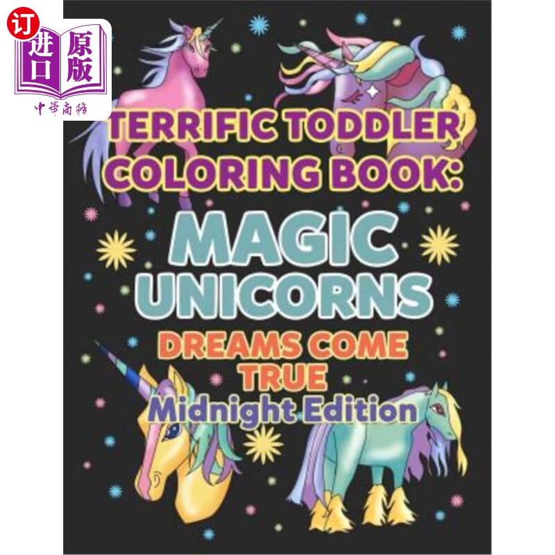 海外直订coloring books for toddlers: magic unicorns dreams come