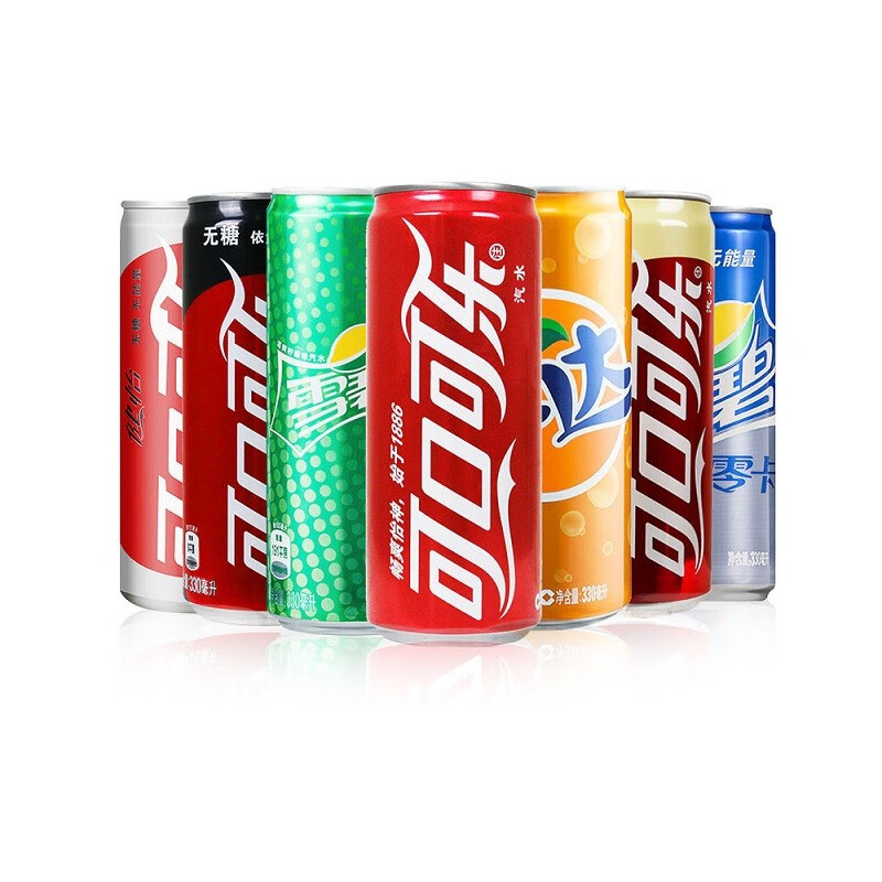 可口可乐雪碧芬达330ml*24罐整箱 碳酸饮料系列多口味 6罐 健怡可乐